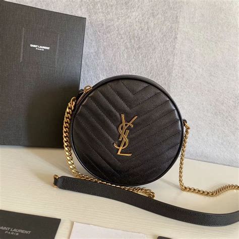 ysl vinyle round camera crossbody bag|YSL camera bag with pocket.